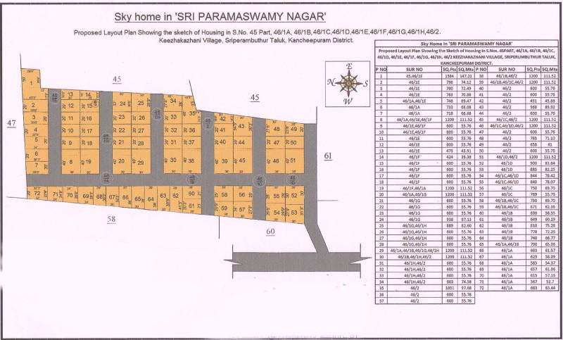 Images for Layout Plan of Sky Home Enterprises Sri Paramaswami Nagar