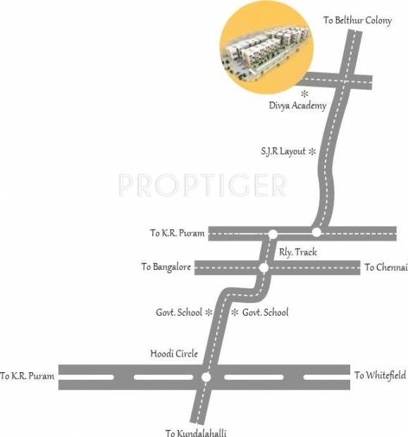 Images for Location Plan of Srinivasa Sri Amethyst Apartments