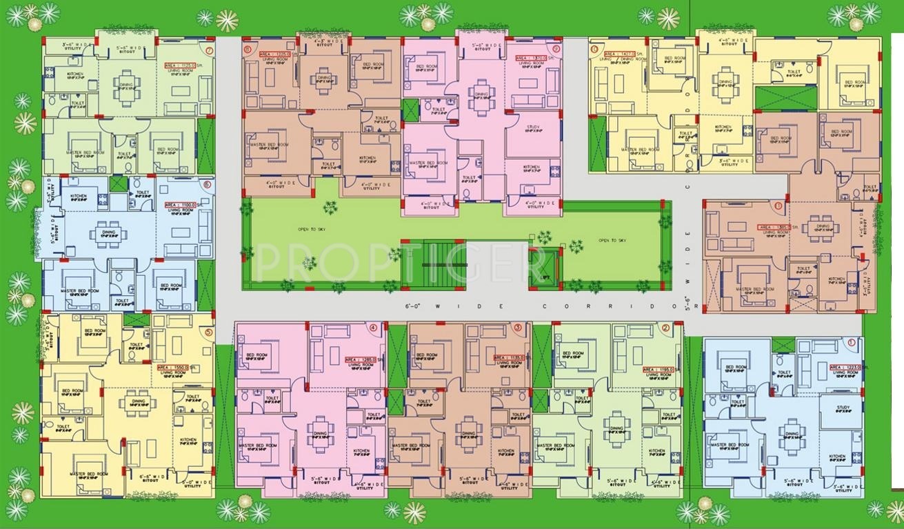  lemon tree Single Block Cluster Plan