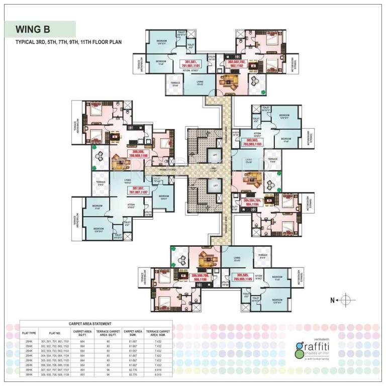  graffiti phase 1 b e f Images for Cluster Plan of Venkatesh Graffiti