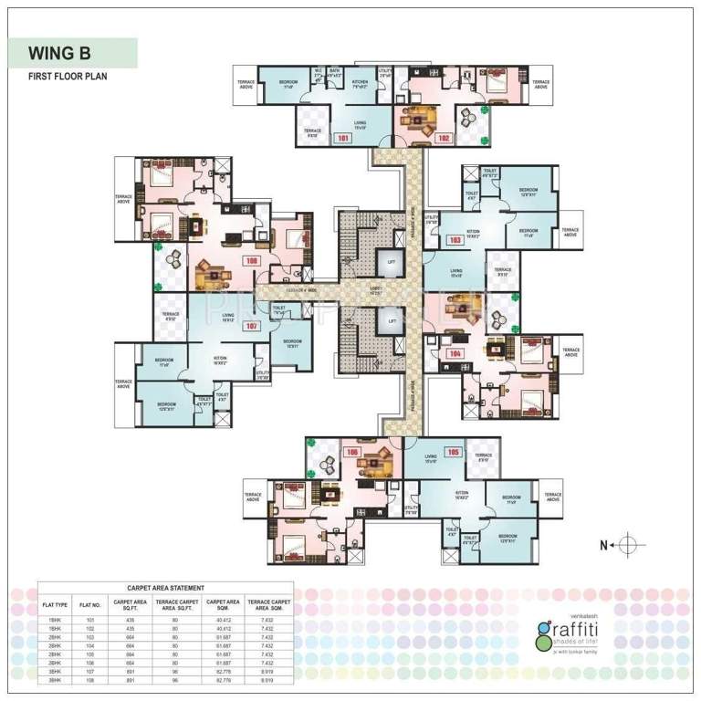  graffiti phase 1 b e f Images for Cluster Plan of Venkatesh Graffiti