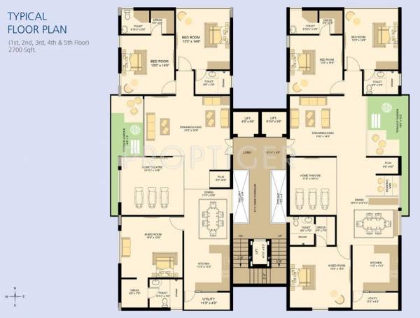  white-water Single Tower Cluster Plan