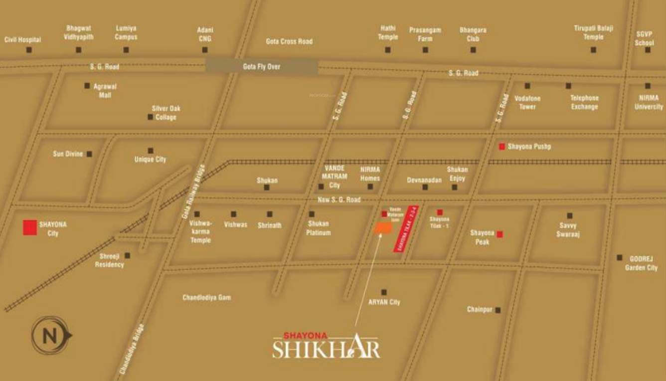 shikhar Images for Location Plan of Shayona Shikhar