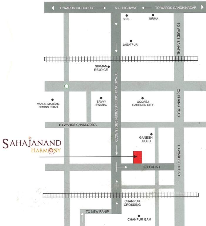  harmony Images for Location Plan of Sahajanand Harmony