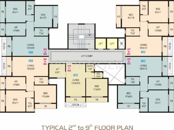  shelter-residency Single Tower Cluster Plan