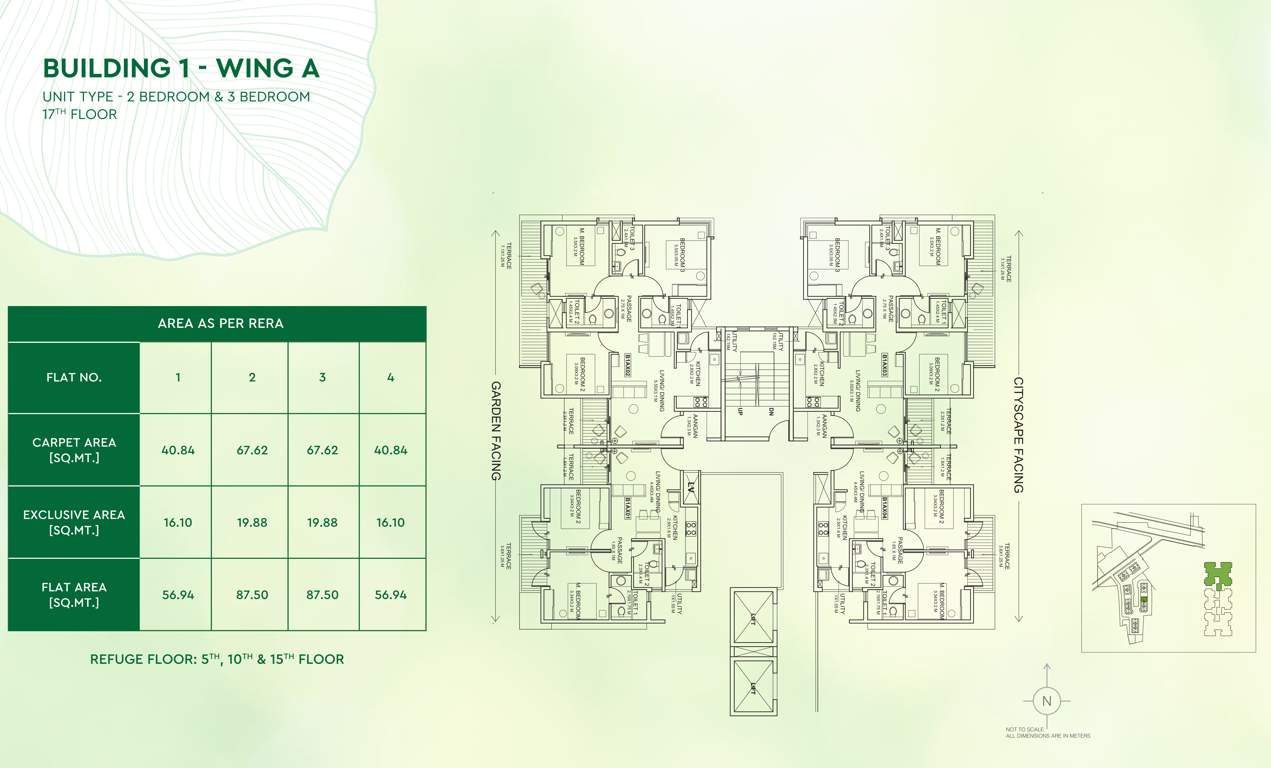 greens Godrej Greens B1 Wing A Cluster Plan For 17th Floor