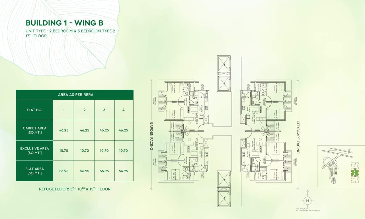 greens Godrej Greens B1 Wing B Cluster Plan For 17th Floor