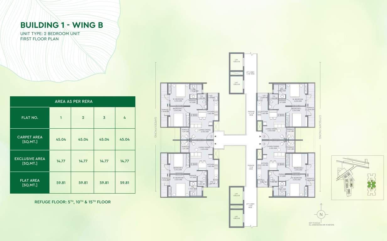 greens Godrej Greens B1 Wing B Cluster Plan for 1st Floor