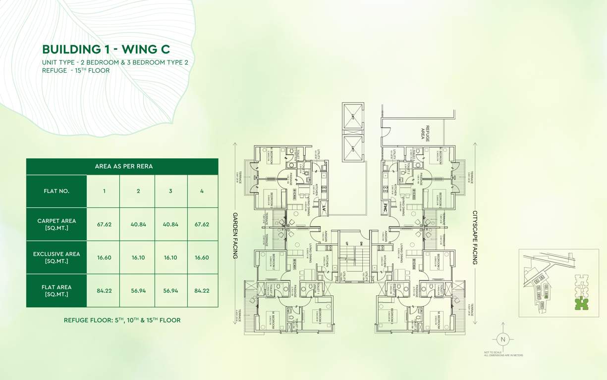 greens Godrej Greens B1 Wing C Cluster Plan For 15th Floor