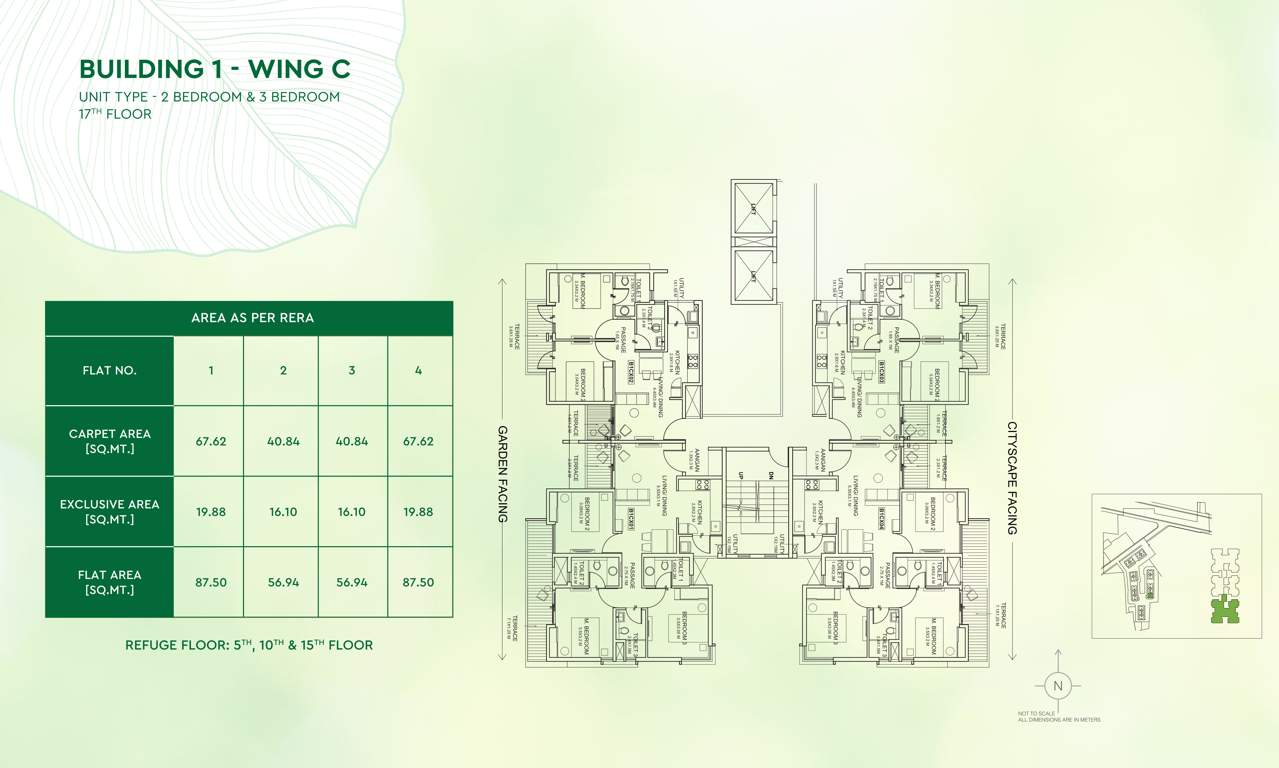 greens Godrej Greens B1 Wing C Cluster Plan For 17th Floor