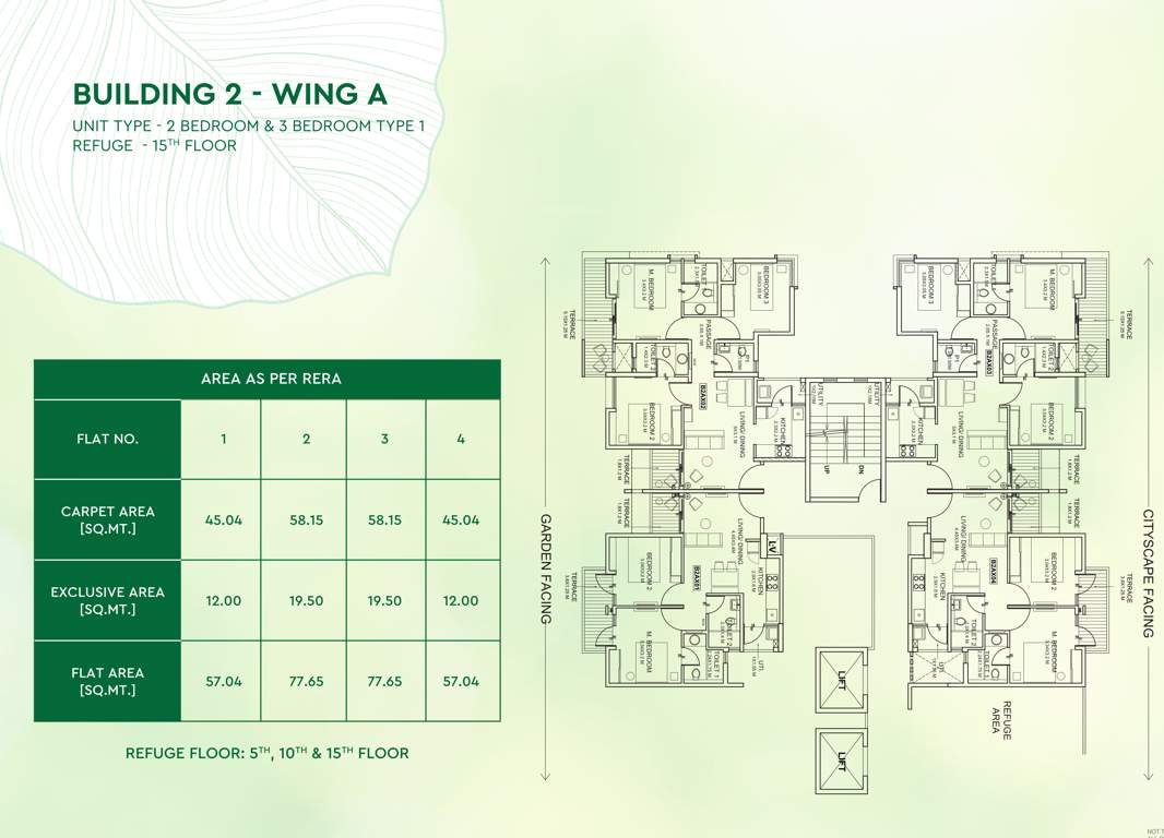 greens Godrej Greens B2 Wing A Cluster Plan For 15th Floor