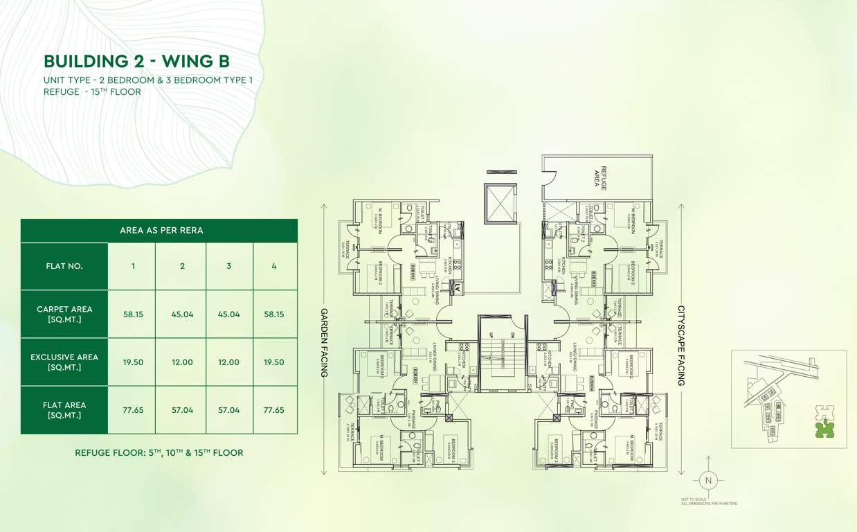 greens Godrej Greens B2 Wing B Cluster Plan For 15th Floor