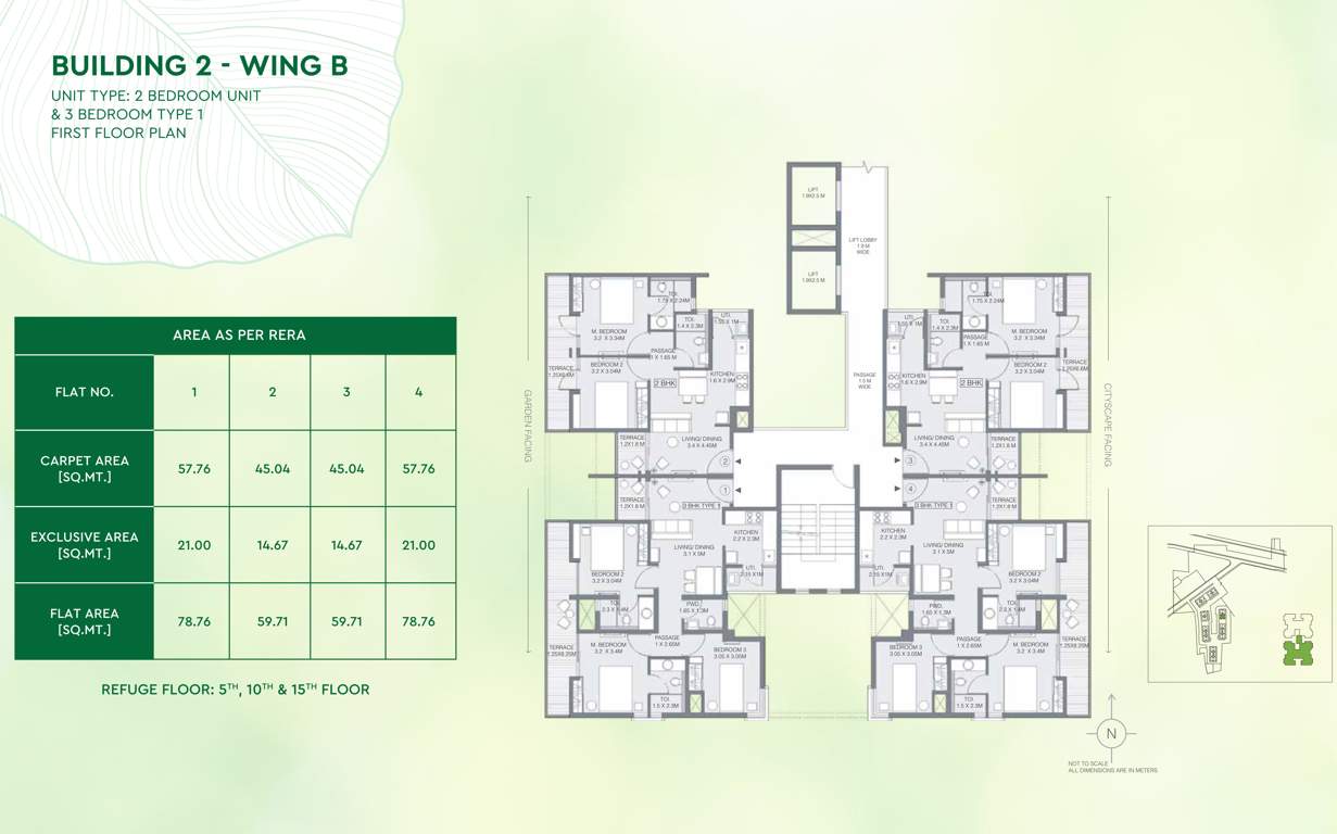 greens Godrej Greens B2 Wing B Cluster Plan For 1st Floor