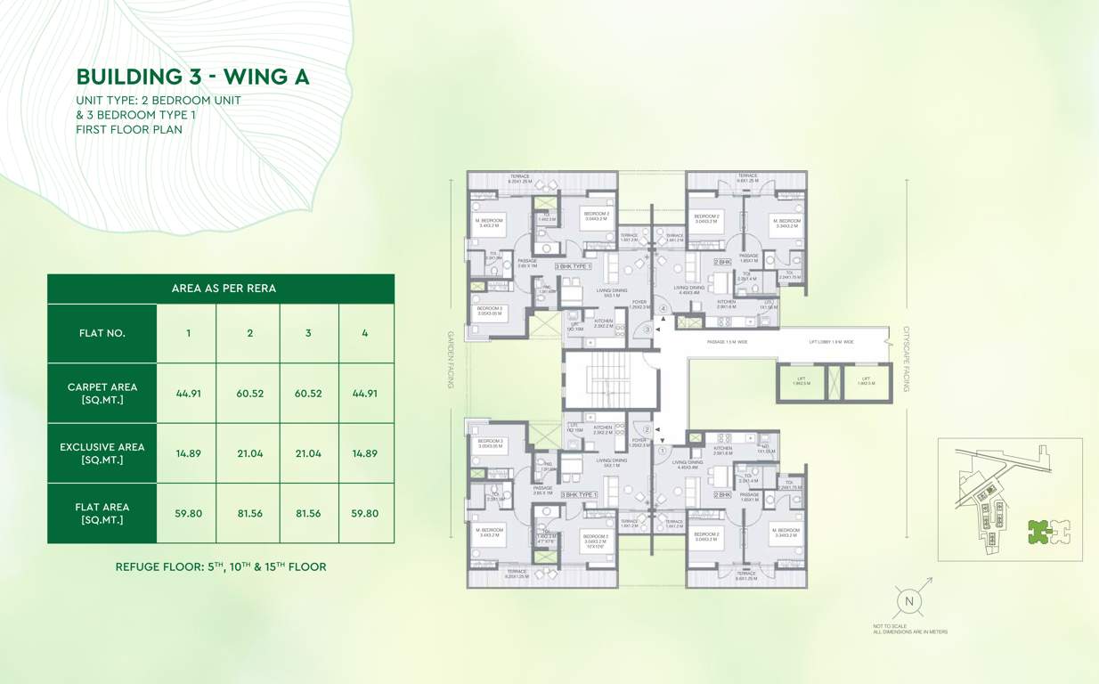 greens Godrej Greens B3 Wing A Cluster Plan For 1st Floor