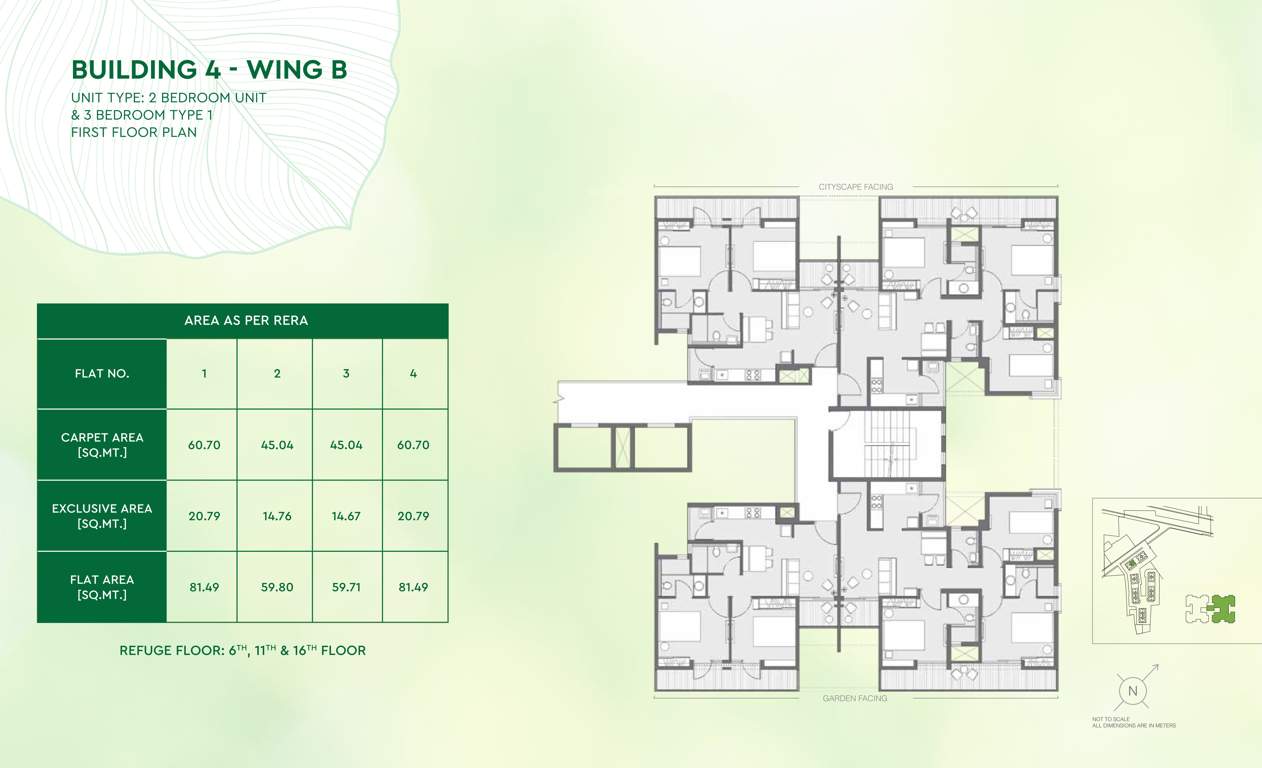 greens Godrej Greens B4 B Cluster Plan For 1st Floor