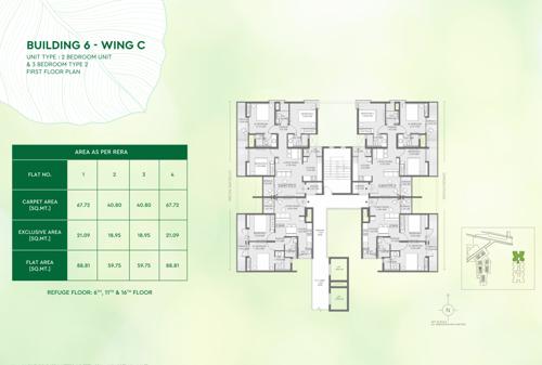  greens Godrej Greens B6 Cluster Plan For 1st Floor