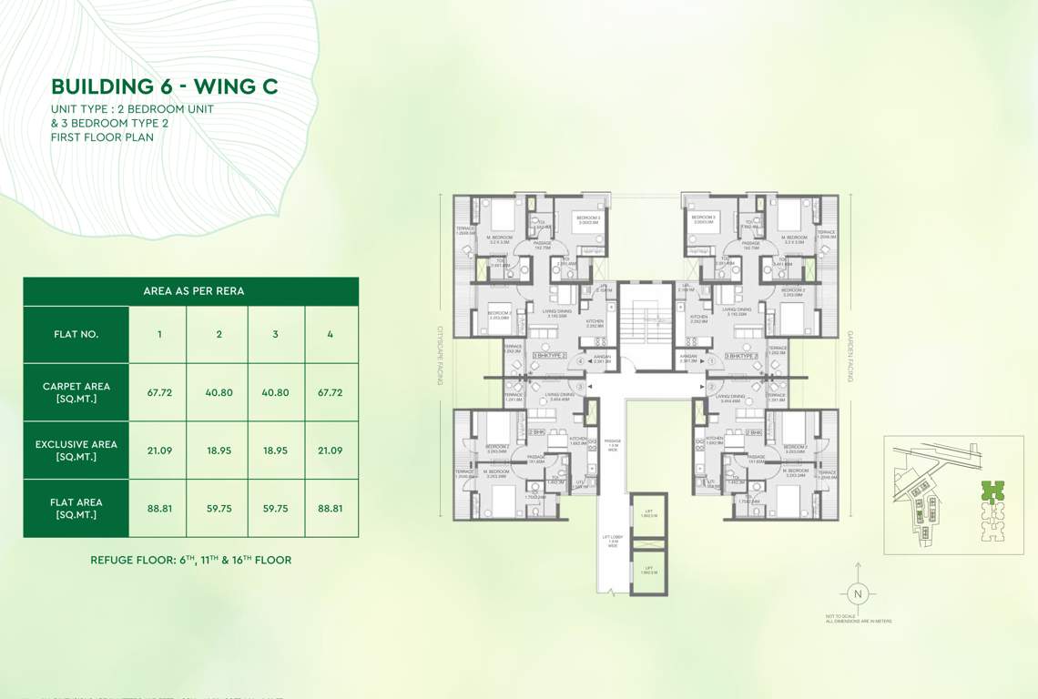 greens Godrej Greens B6 Cluster Plan For 1st Floor