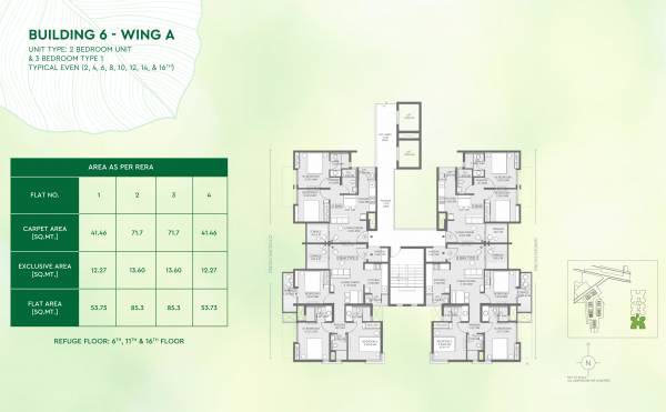  greens Godrej Greens B6 Typical Cluster Plan
