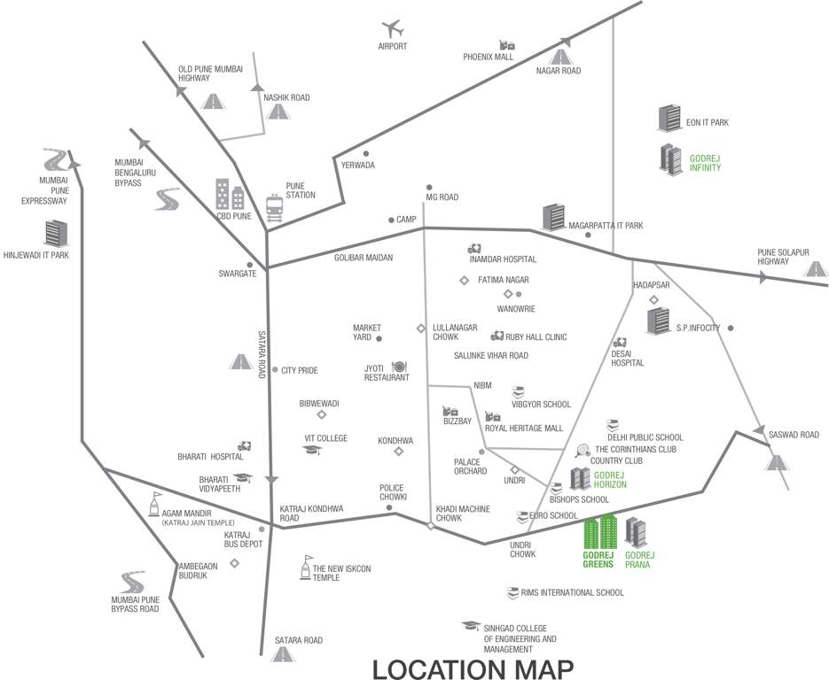 greens Images for Location Plan of Godrej Greens