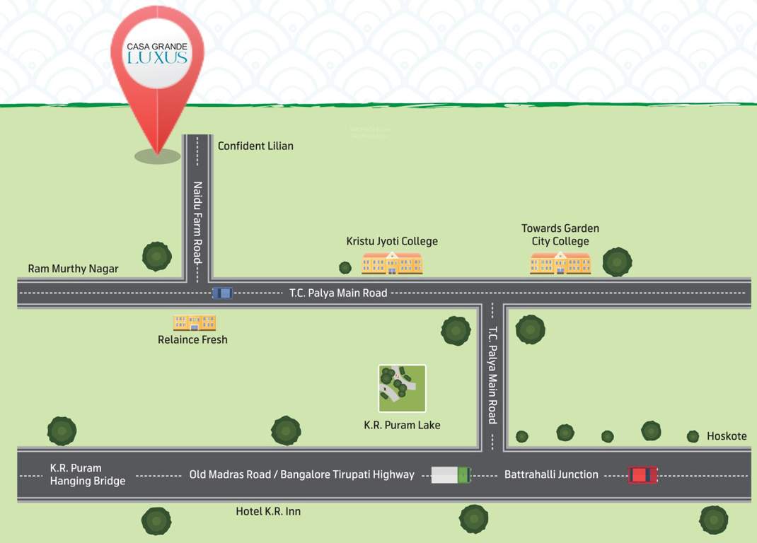  luxus apartments Images for Location Plan of Casagrand Luxus Apartments