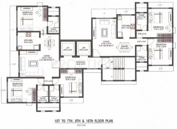  nilratna-heights Single Block Cluster Plan