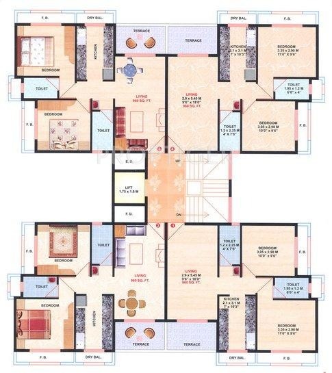 Images for Cluster Plan of EV Group Carmel Apartments