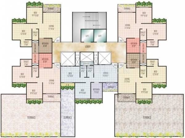Images for Cluster Plan of Sunny Buildtech Orchid Heights