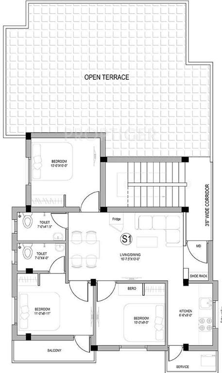 Images for Cluster Plan of Ganga Chennai Sai Kalp Niketan Apartments