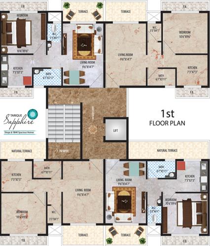 Images for Cluster Plan of Kohinoor Tarique Sapphire