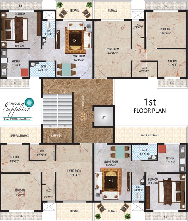 Images for Cluster Plan of Kohinoor Tarique Sapphire