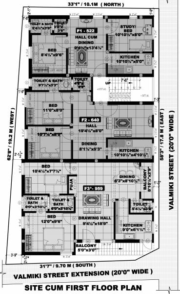  sri-padmavathi Sri Padmavathi Cluster Plan for 1st Floor