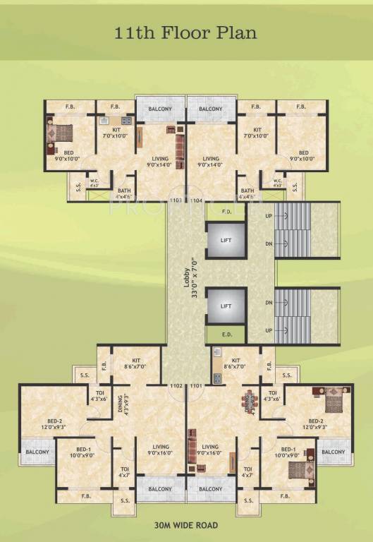Images for Cluster Plan of Galaxy Krishna Tower