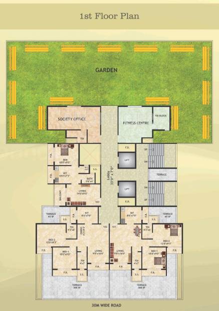 Images for Cluster Plan of Galaxy Krishna Tower