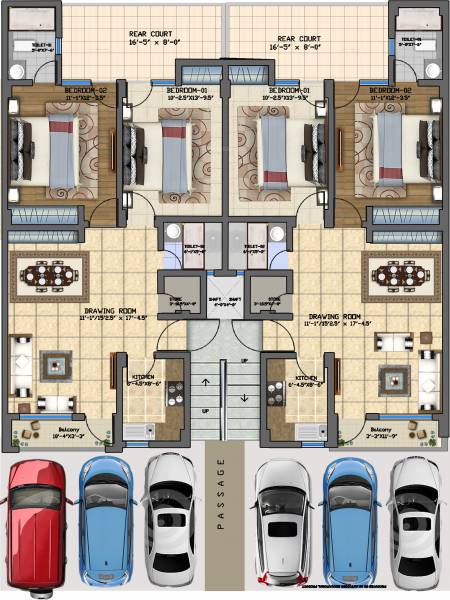 Images for Cluster Plan of Techman Harsh Apartment