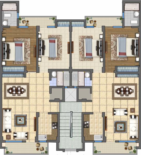 Images for Cluster Plan of Techman Harsh Apartment