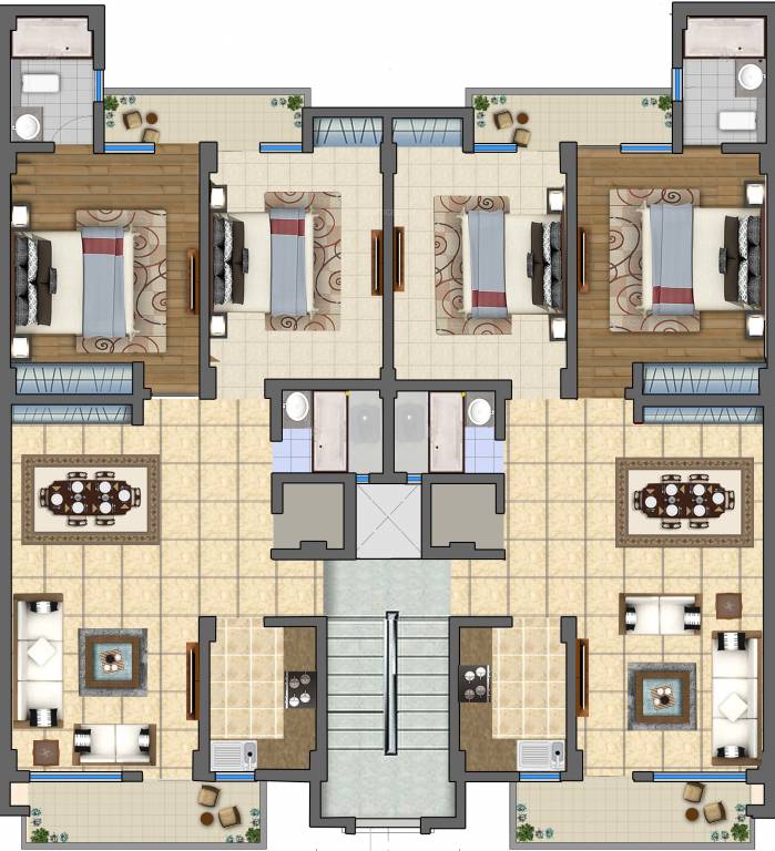 Images for Cluster Plan of Techman Harsh Apartment