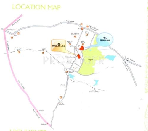  sushaanta Images for Location Plan of NSL Infratech Sushaanta