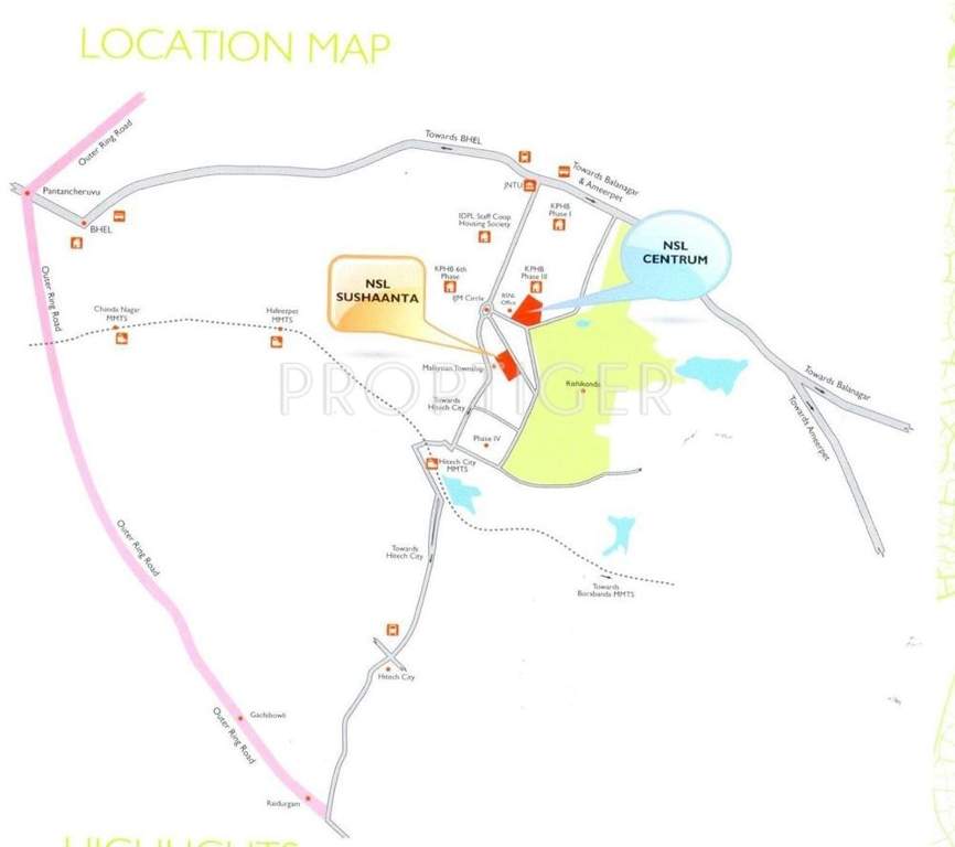 sushaanta Images for Location Plan of NSL Infratech Sushaanta