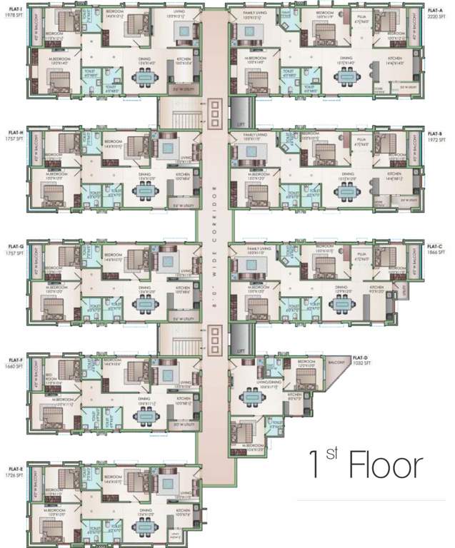 ravi gayathri heights Images for Cluster Plan of Jain Ravi Gayathri Heights