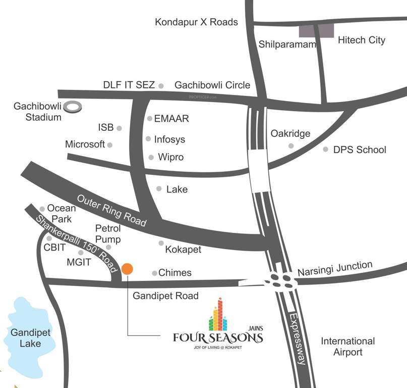  four seasons Images for Location Plan of Jain Four Seasons