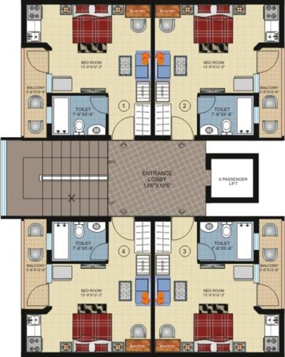 Images for Cluster Plan of Pushpanjali Vaidik Resort Apartment