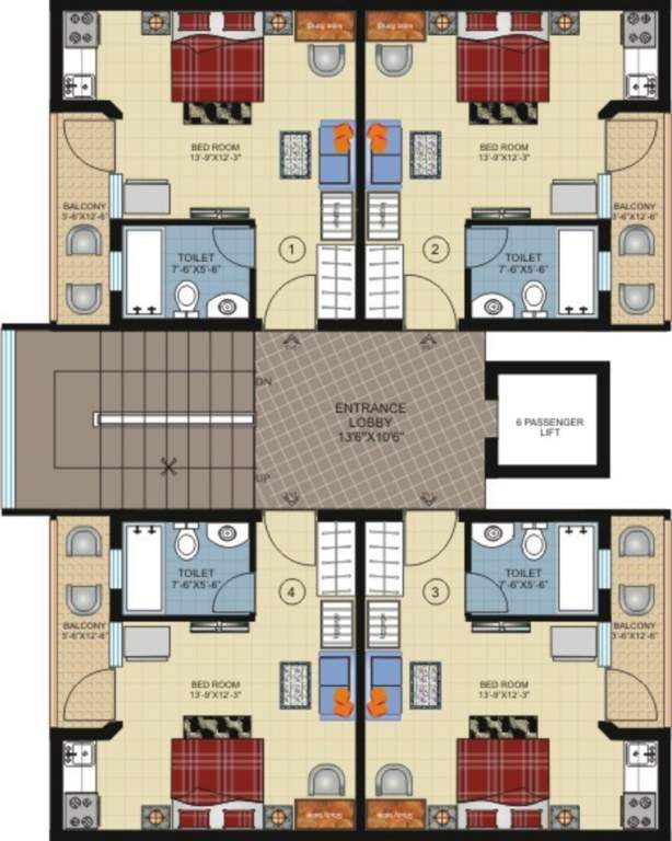 Images for Cluster Plan of Pushpanjali Vaidik Resort Apartment
