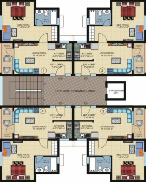 Images for Cluster Plan of Pushpanjali Vaidik Resort Apartment