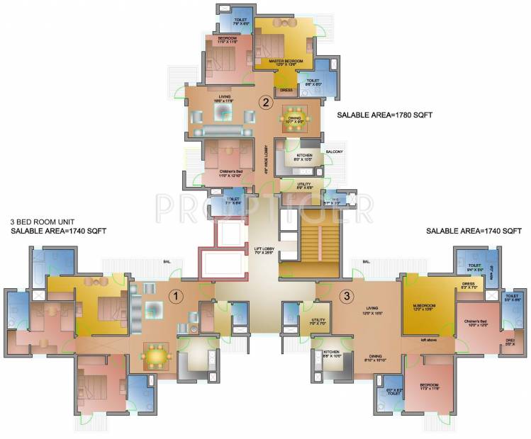  royale Tower 1 Cluster Plan
