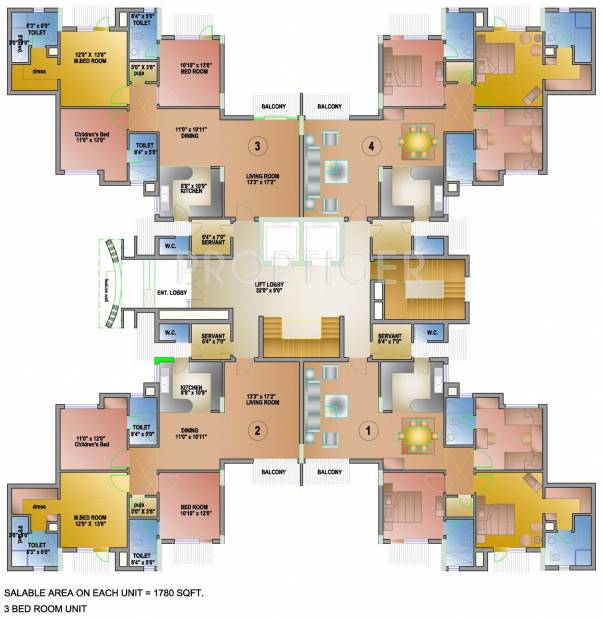  royale Tower 3 Cluster Plan