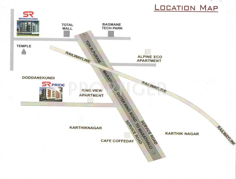 Aaradhana Buildcon Emprises SR Brindavana Location Plan