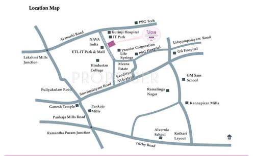  tulips Images for Location Plan of Vascon Tulips