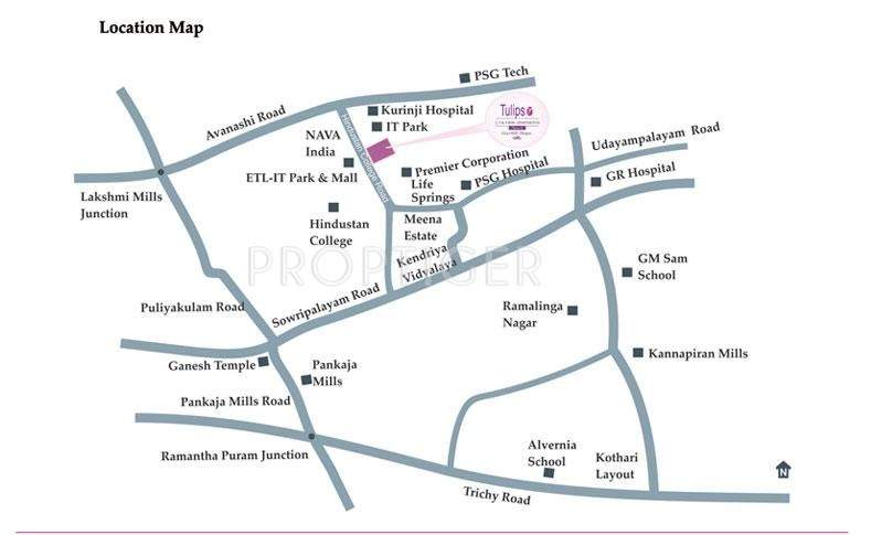  tulips Images for Location Plan of Vascon Tulips