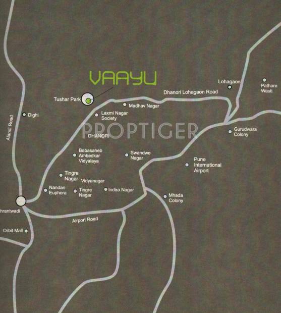 Parshwa Developers Vaayu Location Plan