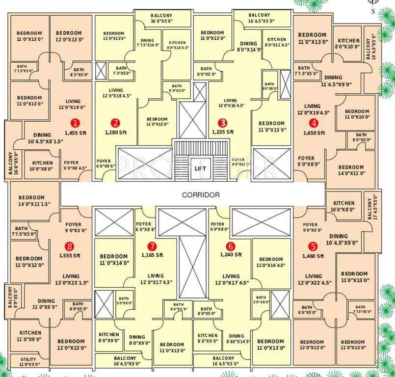  capitol Single Tower Cluster Plan